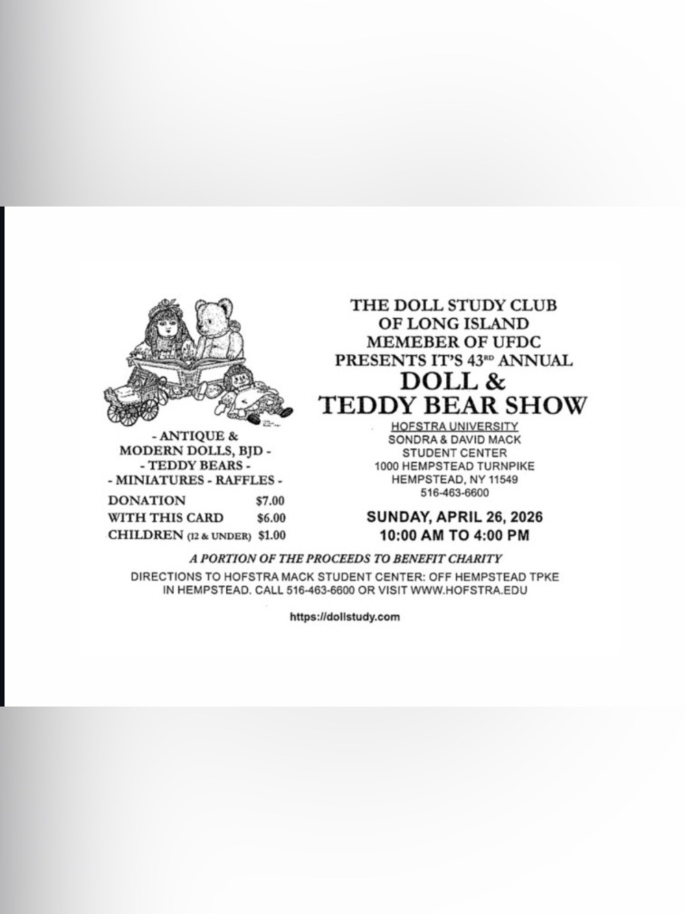 Long Island doll and teddy bear show at Hofstra university